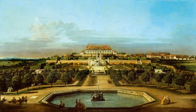 The Imperial Pleasure Palace Schloss Hof, Garden Side by Bernardo Bellotto